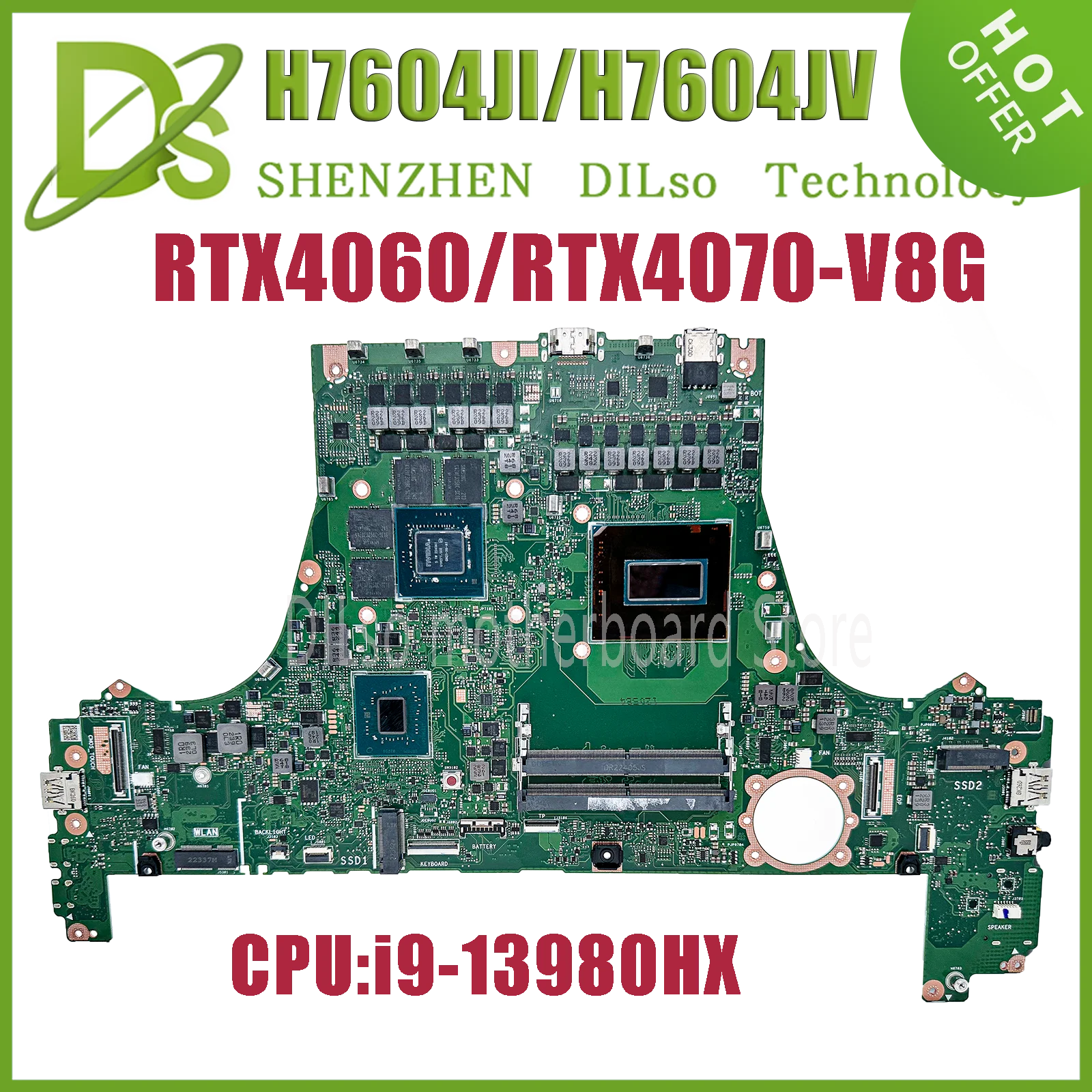 

KEFU H7604J Mainboard For ASUS H7604JV H7604JI J7604JV J7604JI Laptop Motherboard i9-13980H RTX4060 RTX4070 100% tested shipment