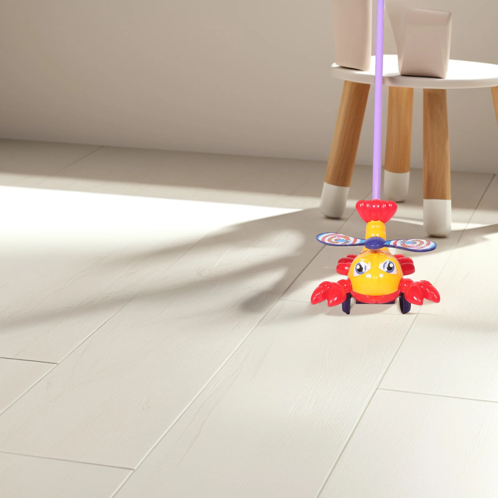 Bébé dessin animé homard Push Pull aide à la marche développement équilibre soutien enfant en bas âge marcheur intérieur extérieur tirer le long de la marche jouet