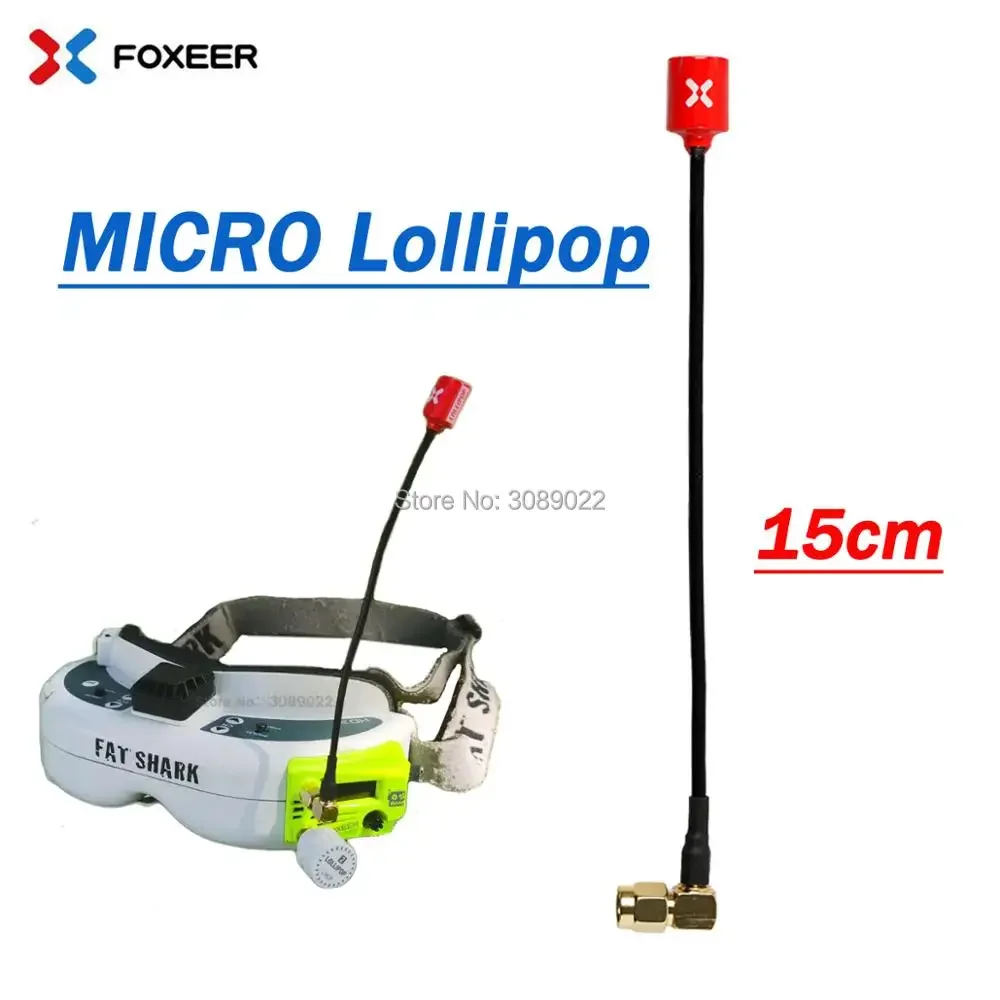 Foxeer Antenna MICRO Lollipop V4 FPV Antenna 5.8G 2.3Dbi Omni RHCP SMA 15cm Long Antenna For FPV Racing Drone FPV glasses