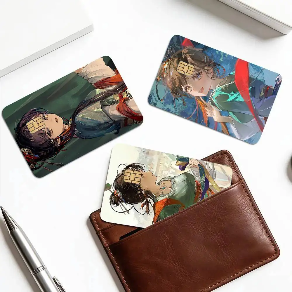 Jiu Niangzi Animated Game R-Reverse 1999 Card Sticker 4Pcs Credit Card Skin Anti Scratch Bank Debit Card Decal