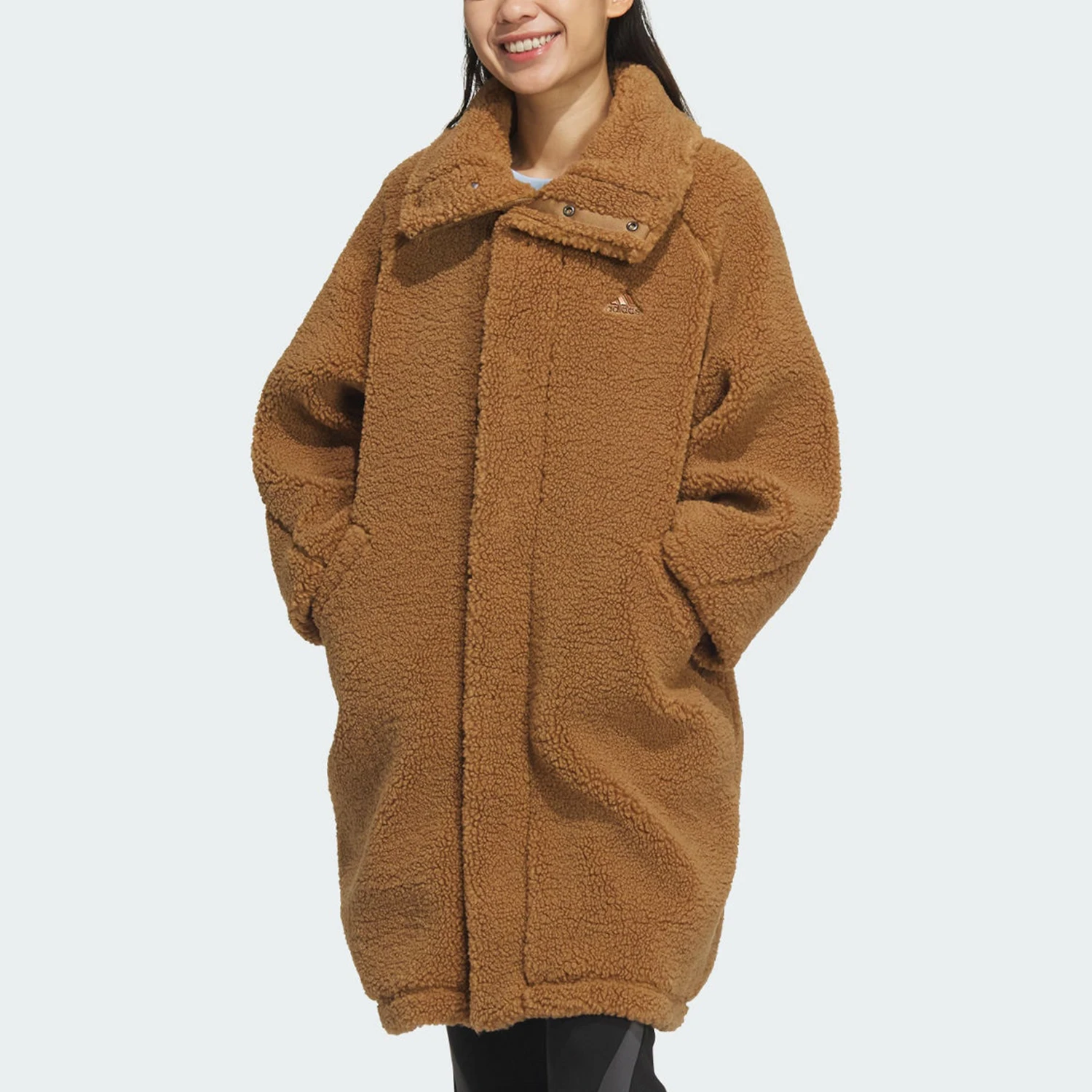 

Adidas genuine New Women's Retro Warm Faux Shearling Jacket JX6835