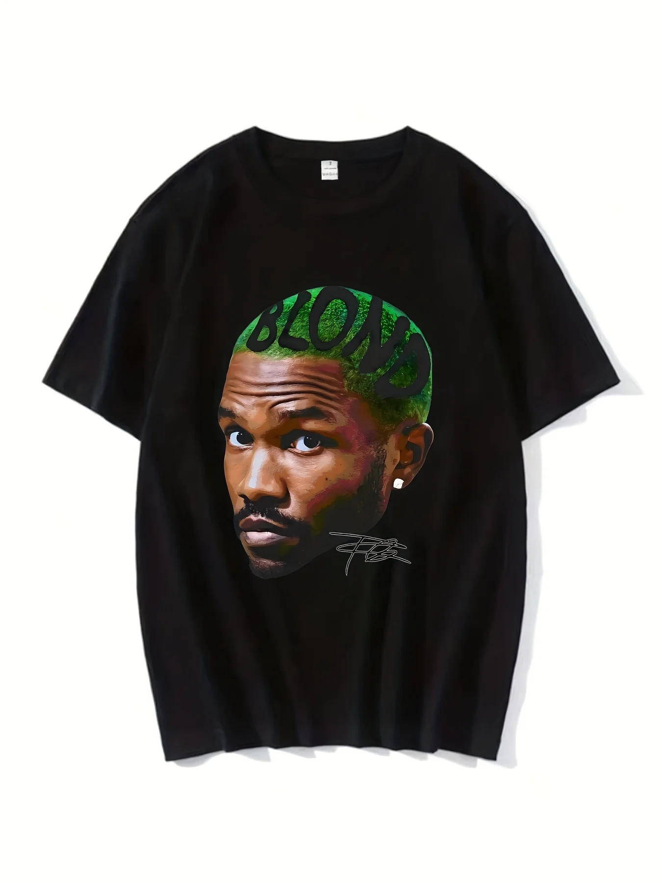 

【0885】Женская футболка больших размеров с круглым вырезом и короткими рукавами, эластичными полурукавами и модными принтами