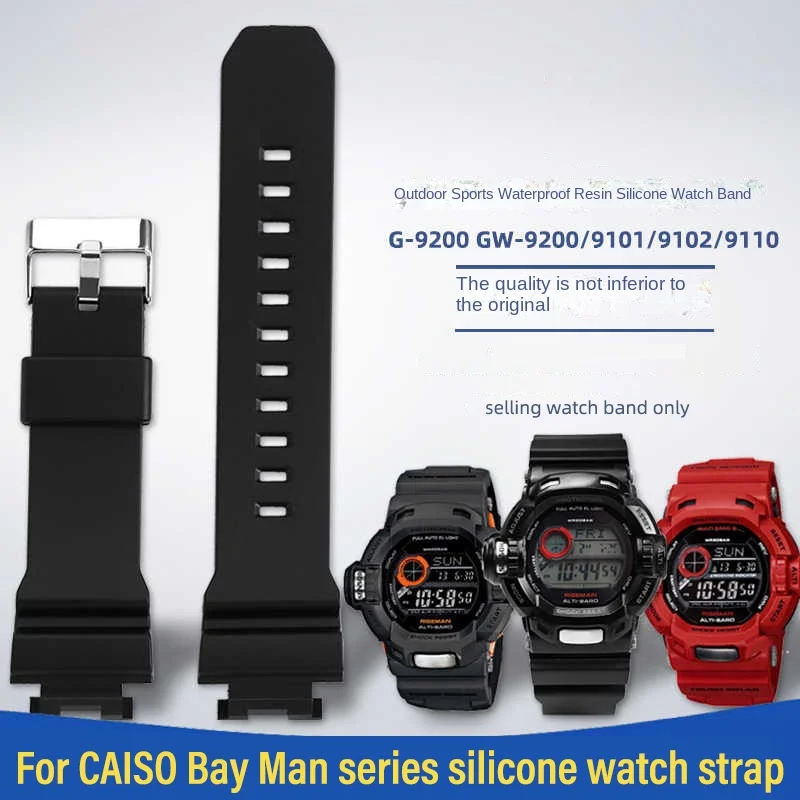 Silicone strap Waterproof rubber watch band For Casio G-9200 GW-9200 GW-9110 GW-9101/9125 Replace bracelet Watch accessories