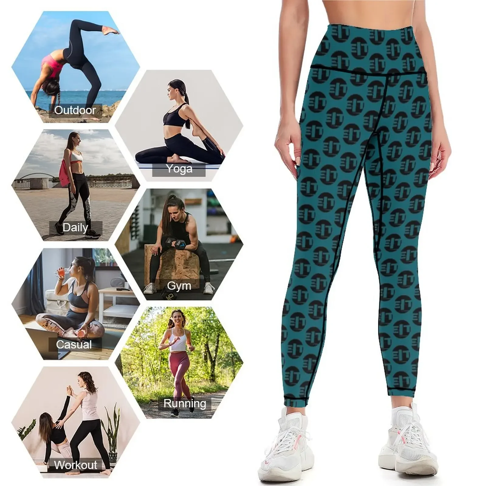 EIT logo black Leggings Women's fitness gym's clothing sportswear gym Women's push up Womens Leggings