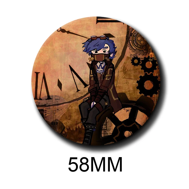 58mm 1PC G-Guest 1337 Forsaken Anime Cartoon Badge Breastpin for Backpack Clothes Handmade Brooches Gift Accessory