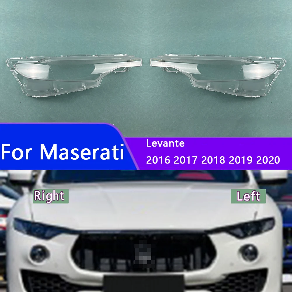 For Maserati Levante 2016 2017 2018 2019 2020 Headlights Shade Transparent Mask Cover Lens Lampshdade Headlamp Shell Plexiglass