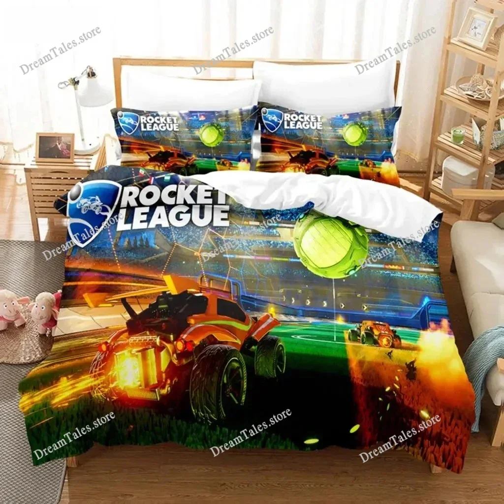 

New League Rocket Bedding Set Single Twin Full Queen King Size Bed Set Adult Kid Bedroom Duvet Cover Sets 3D Print Game Anime74