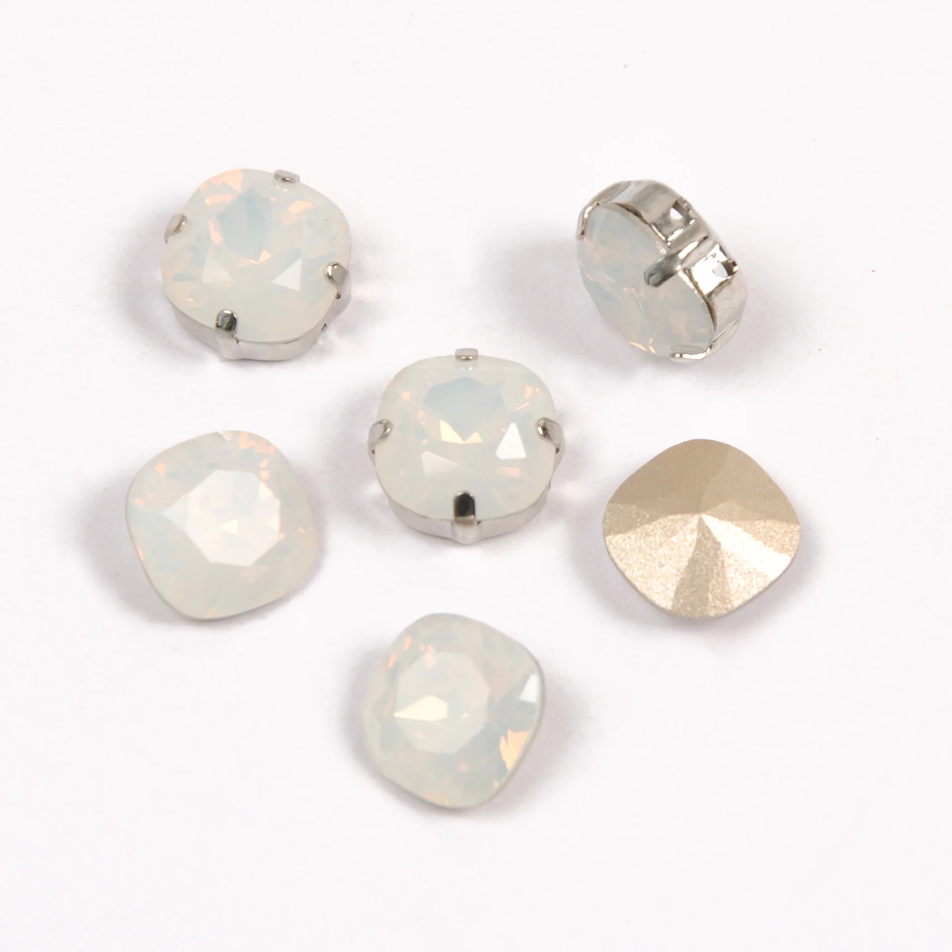 Weißer Opal Nähen auf ausgefallene Strass steine, DIY Näh zubehör, Zubehör Dekoration Glasperlen, Pointback-Kristalle für Kleidungs stück – Detail 8