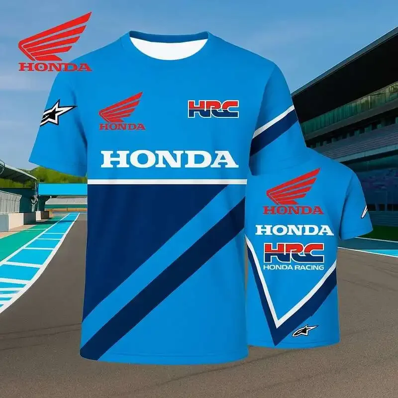 الصيف هوندا LCR فريق 2026 سباق قميص حجم ثلاثية الأبعاد دراجة نارية ركوب جيرسي قصيرة الأكمام تنفس التدريب تي شيرت #5