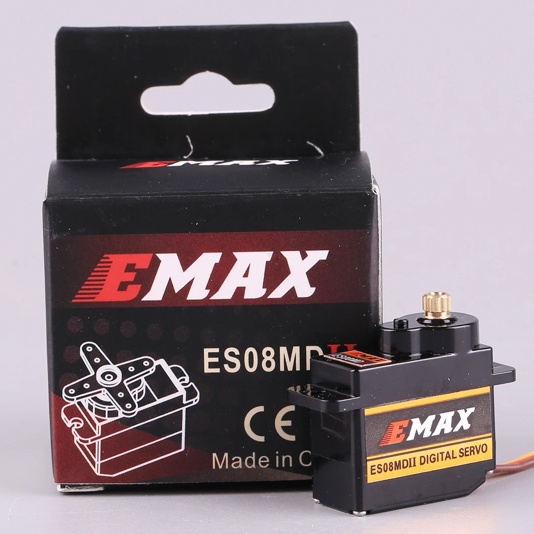 

EMAX ES08DII 4.8-6V 9g Plastic Digital Micro Servo With Futaba JR Plug For RC Helicopter Airplane Accessories