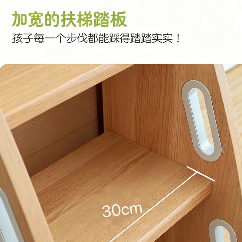 梯子、幅広ペダル、カスタム吊り下げ式梯子、厚みのある寮用梯子、無垢材、単品販売、木製梯子