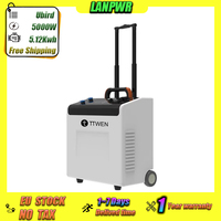 LANPWR Ubird Solar Power 5.12KWH LiFePO4 Battery 5000W Ultra High Power Outdoor Camping Home Backup Mobile Power