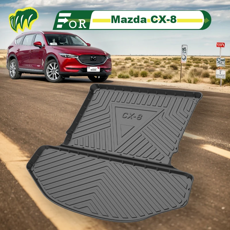 

For Mazda CX-8 2019 2018-2020 Custom Fit Car Trunk Mat All Season Cargo Mat 3D Shaped Laser Measured Trunk Liners