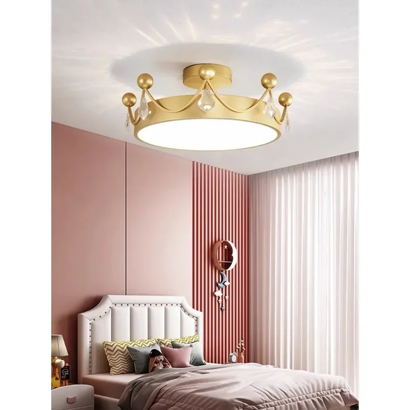 Lamp Bedroom Lamp Ceiling Lamp New Master Bedroom Light Luxury Crystal Room Girl Children's Room