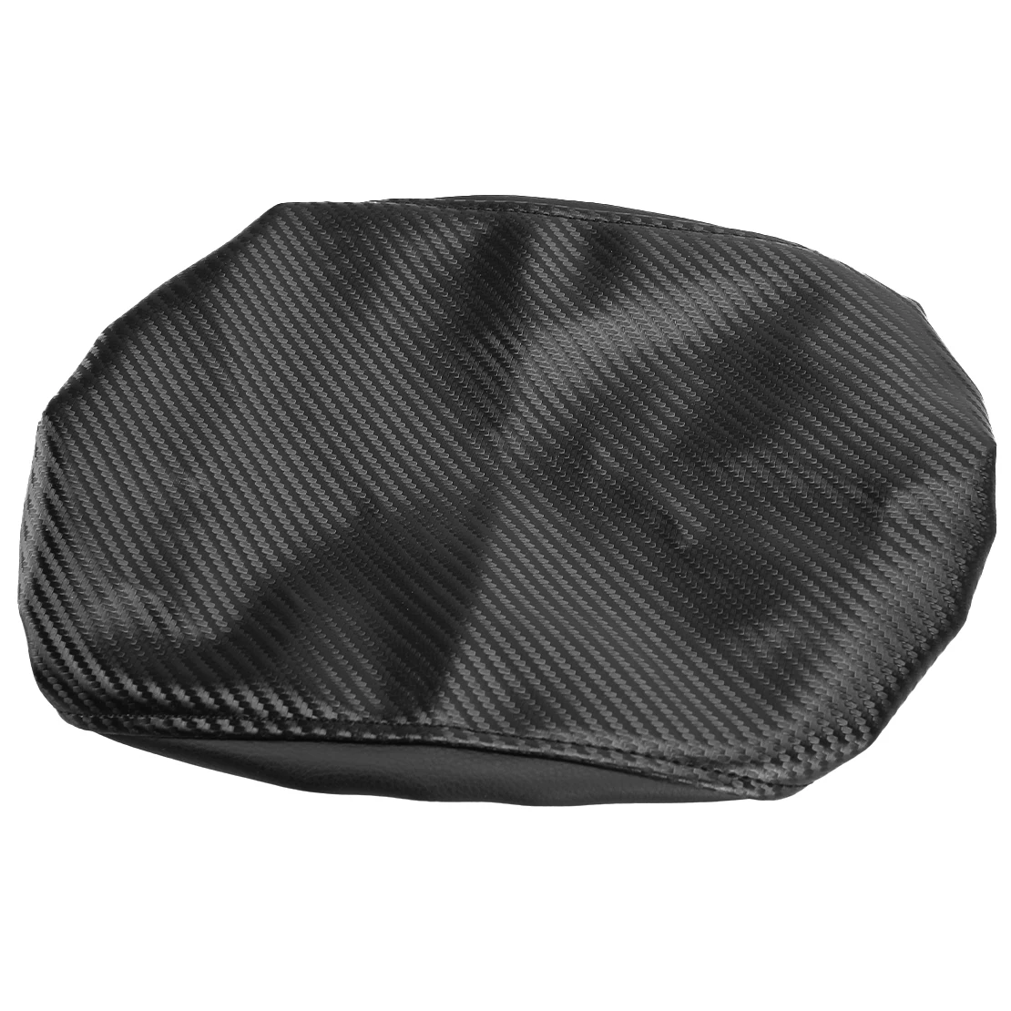 Car Center Console Armrest Cover Mat Pad Fit for Toyota Tacoma 2024 Black Carbon Fiber Texture