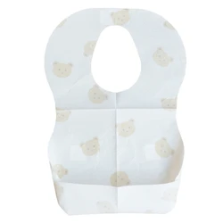 Y1UB Pack of 50 Disposable Bibs Hassle-Free Feeding Drool Bibs Absorbent Saliva Towel Perfect for Restaurant and Travel