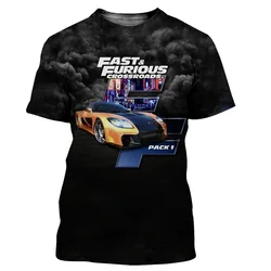 TShirt Hot Movies Fast And Furious 3D Print Boys Girls Unisex Streetwear Casual Fashion T Shirt Harajuku Tees Tops Kids Clothing