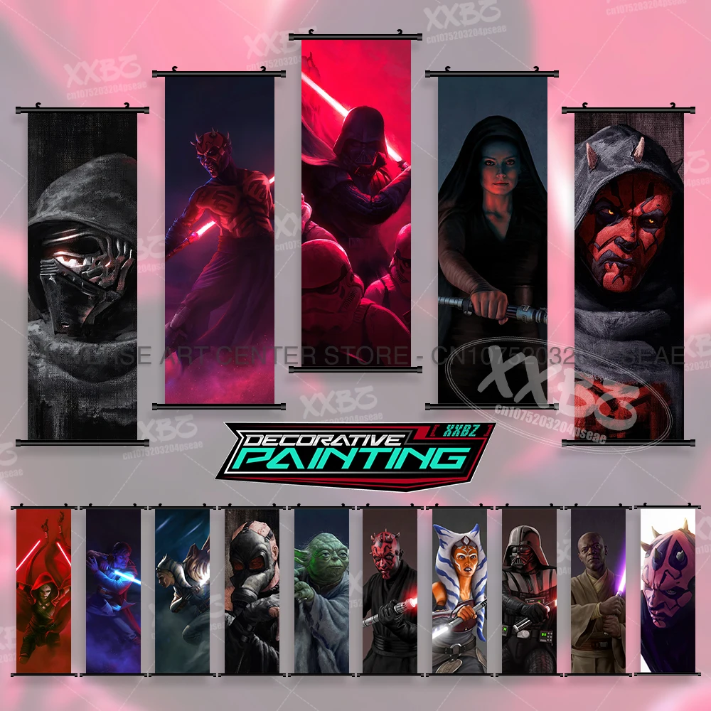 

Star Wars Poster The Last Jedi Wall Art Luke Skywalker Scroll Picture Andor Ahsoka Hanging Painting Obi-Wan Kenobi Home Decor