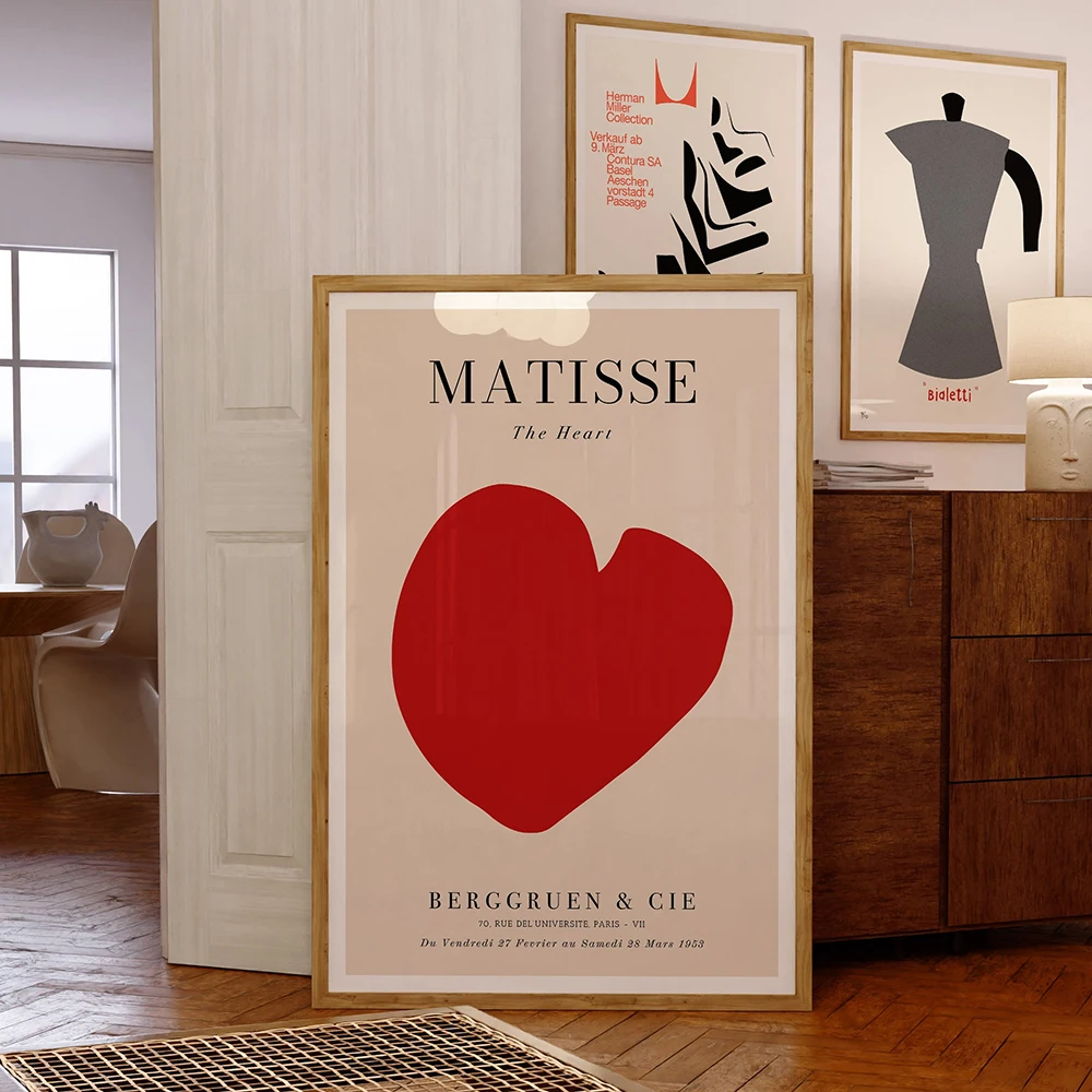 Matisse Exhibition Poster The Heart 1953  Berggruen & Cie Mid Century Modern Print Housewarming Gifts Birthday Gift Idea Decor