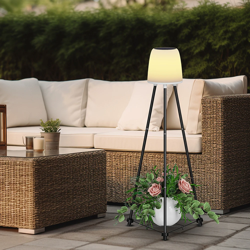 

Уличные светильники на солнечной батарее, торшеры с металлической подставкой для растений, водонепроницаемые фонари на солнечной батарее для патио, палубы, двора, сада, крыльца