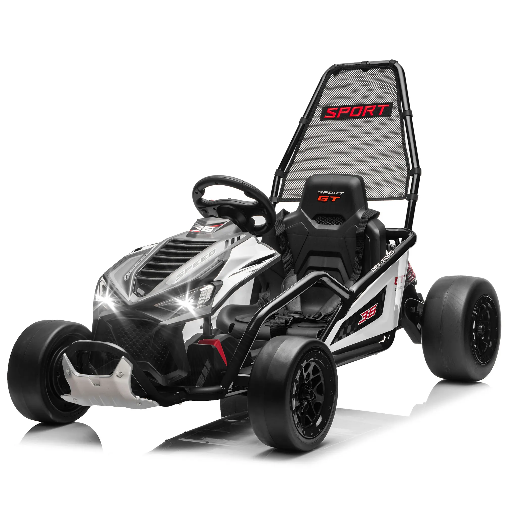 

24V 400W Electric kids Ride on Toy,Crazy Go Cart,Drift Car W/Protective Roll Cage,EVA Front Tires,Rear Suspension,5-7.5
