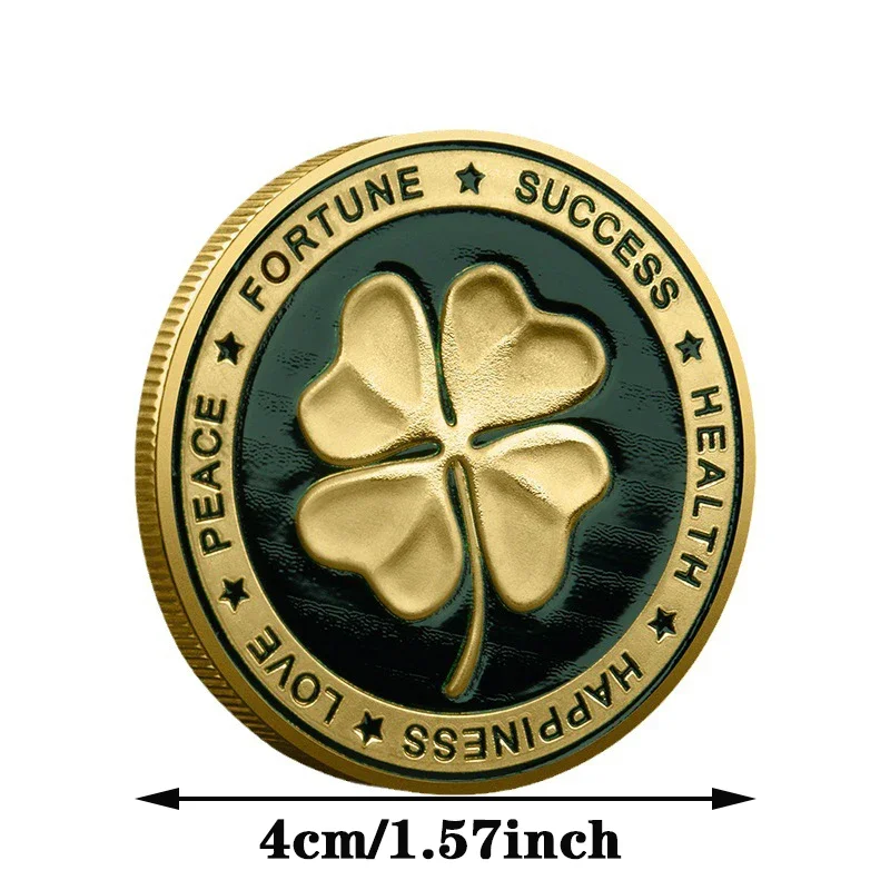 Clover Souvenir Coin Elephant Commemorative Medal Metal Crafts Collection Coin