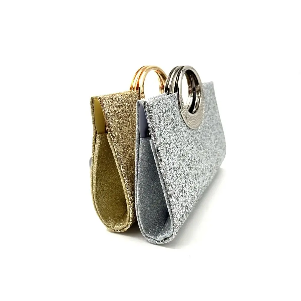Borsa da banchetto da sera con paillettes glitterate portatile Borsa da polso Borsa a tracolla Borsa lucida Borsa da pranzo per feste di lusso di grande capacità Matrimonio