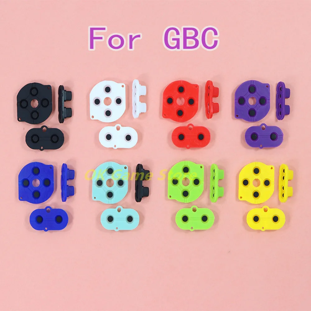 50 set di cuscinetti in gomma conduttiva colorata cuscinetti in silicone per pulsanti per accessori per console di gioco Gameboy Color GBC