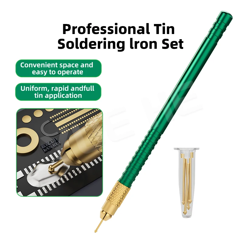 

LANRUI M24 Red Copper Tin-Dragging Needle Tin Scraping Needle for Mobile Phone Motherboard Fast Uniform Tin Removal Repair Tool