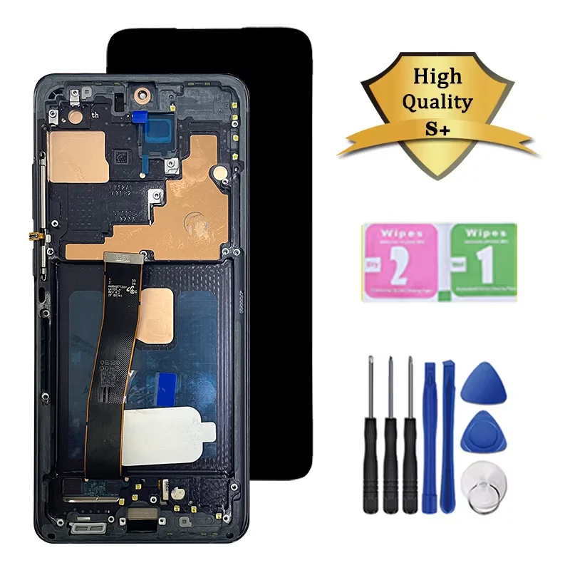 OLED Quality S20Ultra Screen Display with Frame For Samsung S20 Ultra G988B/DS G988U LCD Display Touch Screen Assembly