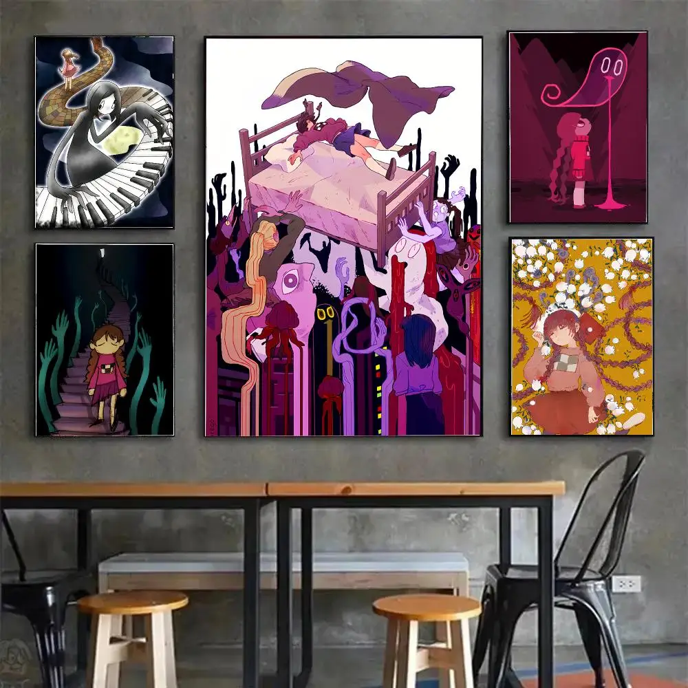 Game Yume Nikki Painting Calligraphy Canvas Poster Wall Art for Living Room Bedroom Study Office Home Decor Gift