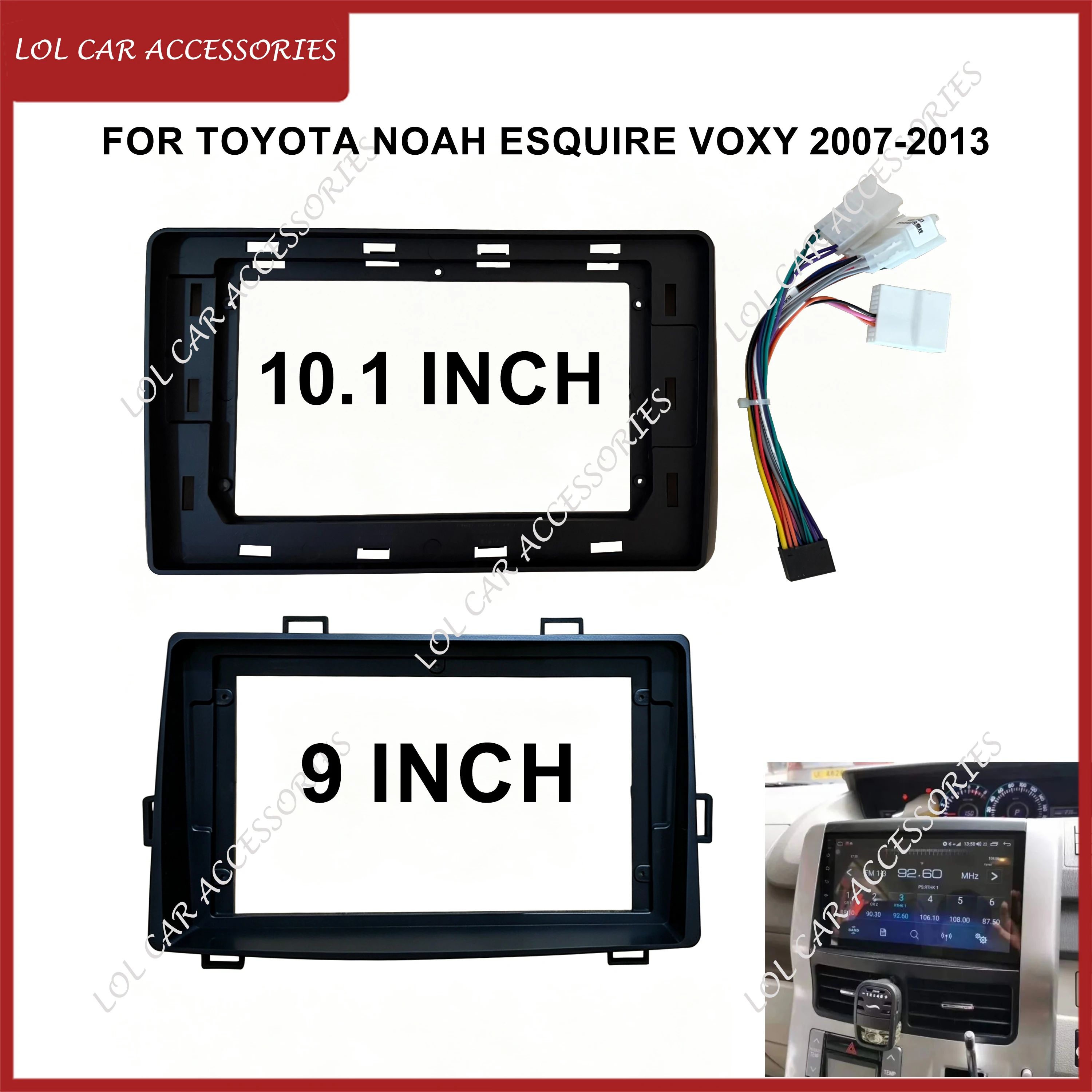 Für Toyota Noah Esquire Voxy 2007-2013 Autoradio-Einbaurahmen Android Stereo MP5 GPS-Player 2 Din Headunit Armaturenbrett-Verkleidungs-Kit