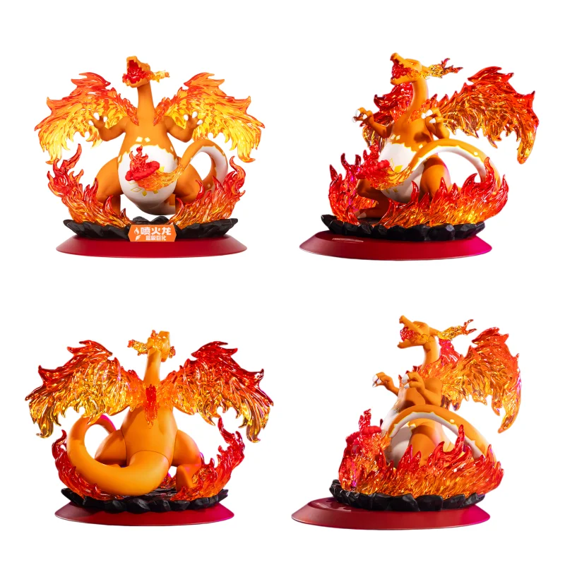 正規品ポケモンアニメアクションフィギュアギガントマックスリザードンホームモデル置物デスクトップ収集装飾玩具誕生日ギフト