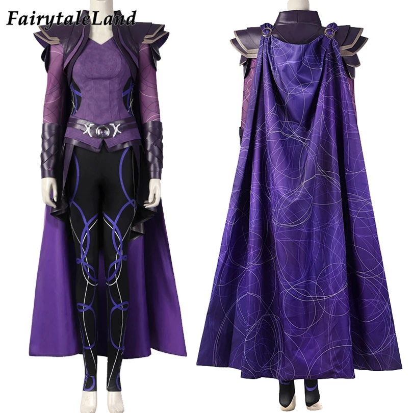 

Halloween Superheroine In The Multiverse of Madness Cosplay Clea Costume Fancy Purple Armour Costume New Look Suit