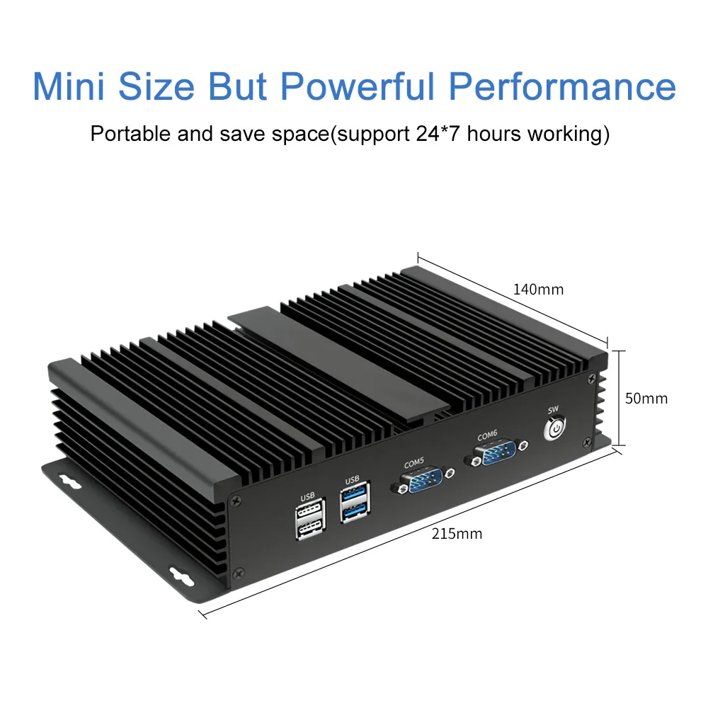 MSECORE Intel Celeron 2955U Fanless Mini PC windows 10 Industrial Computer Office Computer Portable PC Dual Lan COM Wifi