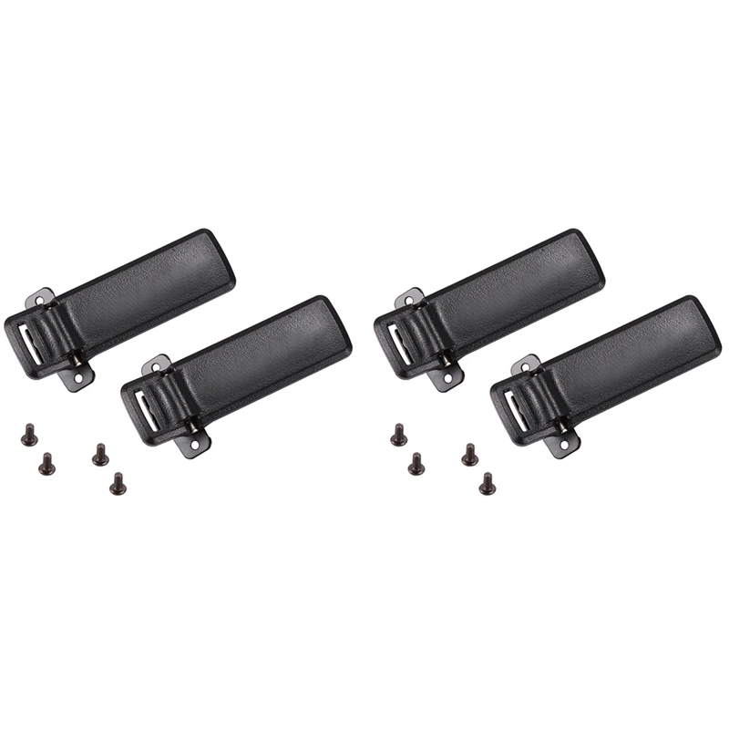 

A86G-4Pcs Walkie Talkie Spare Part Back Belt Clip 2-Way Radio UV5R For Baofeng Intercom UV5R / 5RA / 5R + / 5RB / 5RC