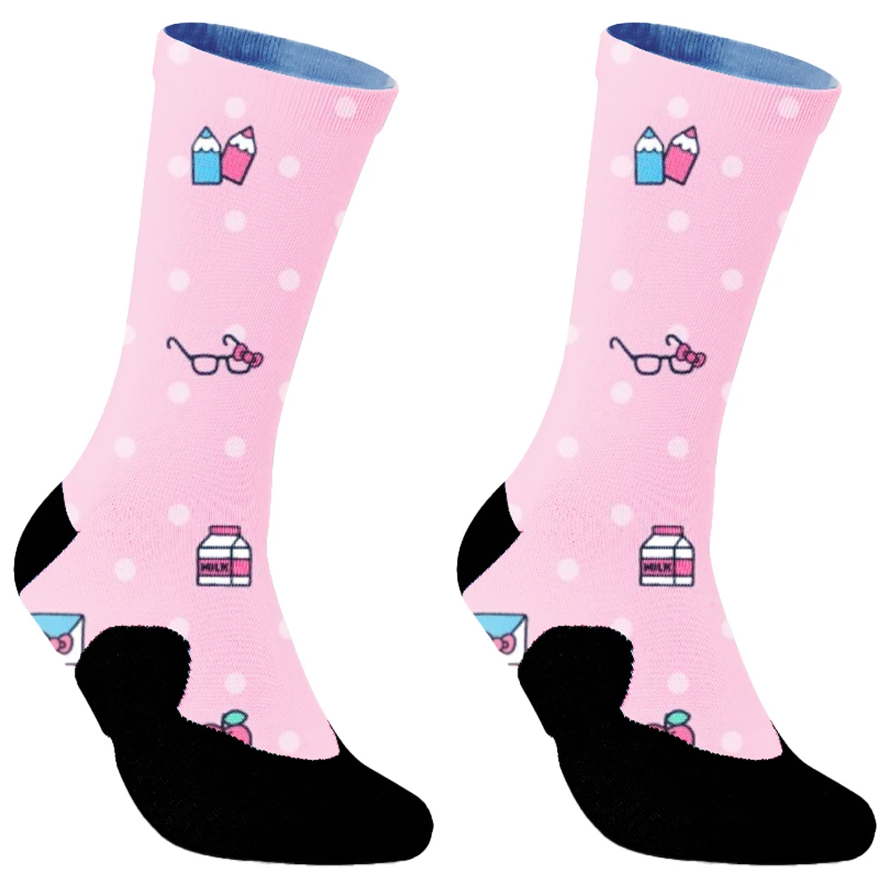 Chaussettes rétro Harajuku pour hommes, motif fantaisie, chaussette d'équipage, amoureux des bandes dessinées, style de rue