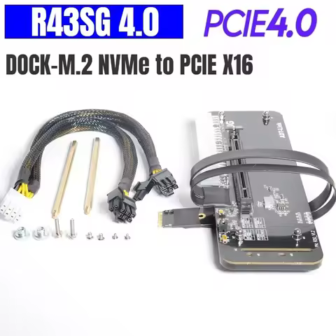 R43SG 4.0 Notebook Laptop PC Graphics Cards External PCI-E 4.0 x16 To M.2 NVMe 64Gbps PCIe 4.0 x4 eGPU External GPU Dock 25/50CM