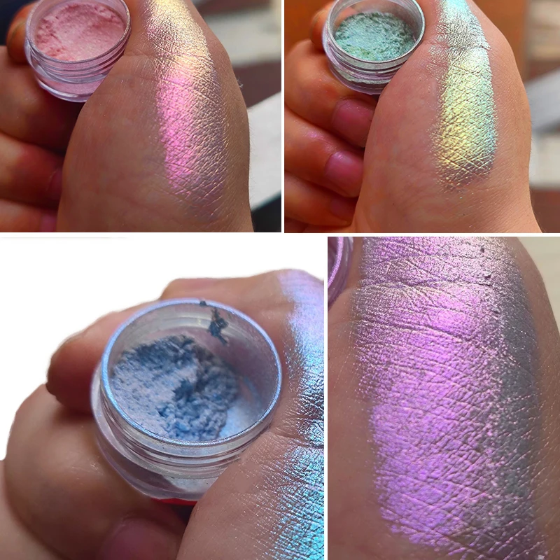 Aurora Laser Eyeshadow Pearlescent Highlighter Powder Makeup Diamond Eye Shadow Palette Holographic Eyeshadow Pigment Eye Makeup