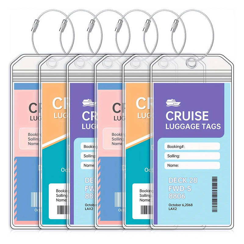 

1/5pcs Clear Baggage Tags, Cruise Voyage Registration Identifier, Waterproof Protective Card Sleeve for Travelling