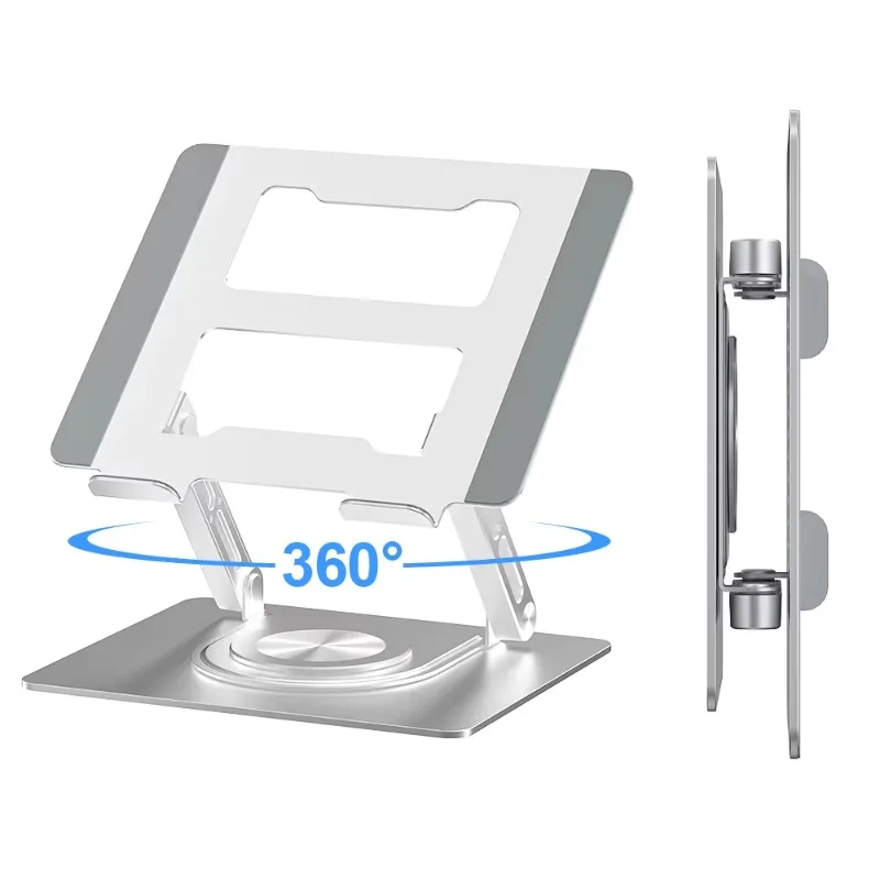 

360 Adjustable Laptop Stand, Foldable Metal Computer Stand, Stand Belt, Rotating, Base Laptop Stand