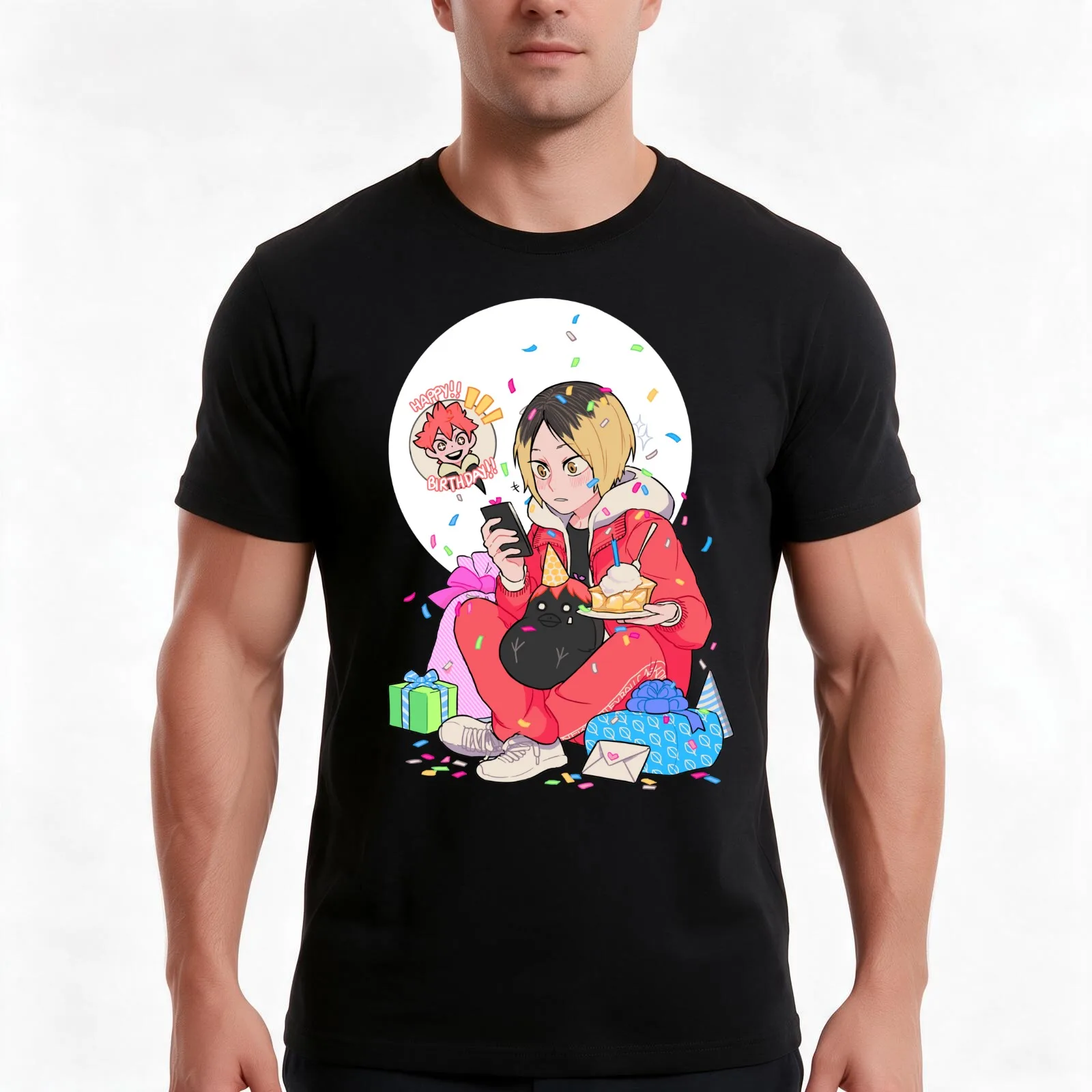 Kenma T-Shirt Summer Casual Cotton Tee Oversized Streetwear Tops Vintage Graphic Print Loose Fit Short Sleeve 100% Cotton
