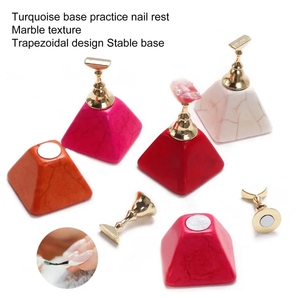 1 Set Functional Nail Practice Holders Trapezoidal Design Painting Nails Widely Used Nail Tips Practice Display Stand