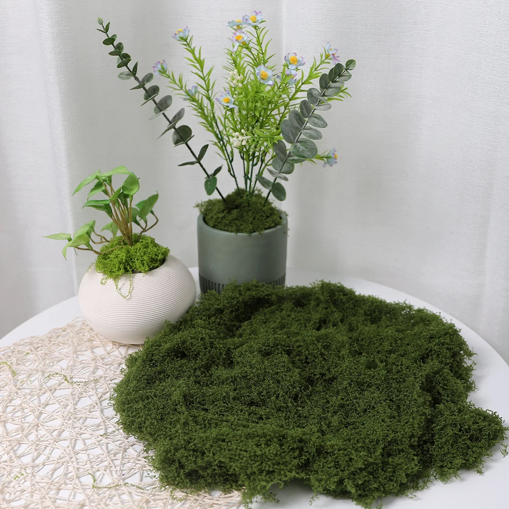 30/50/100G Grüne Künstliche Pflanzen Moos Gras für Home Room Decor Garten Dekoration Mini Landschaft Gefälschte blume Handwerk Ornament – Detail 1