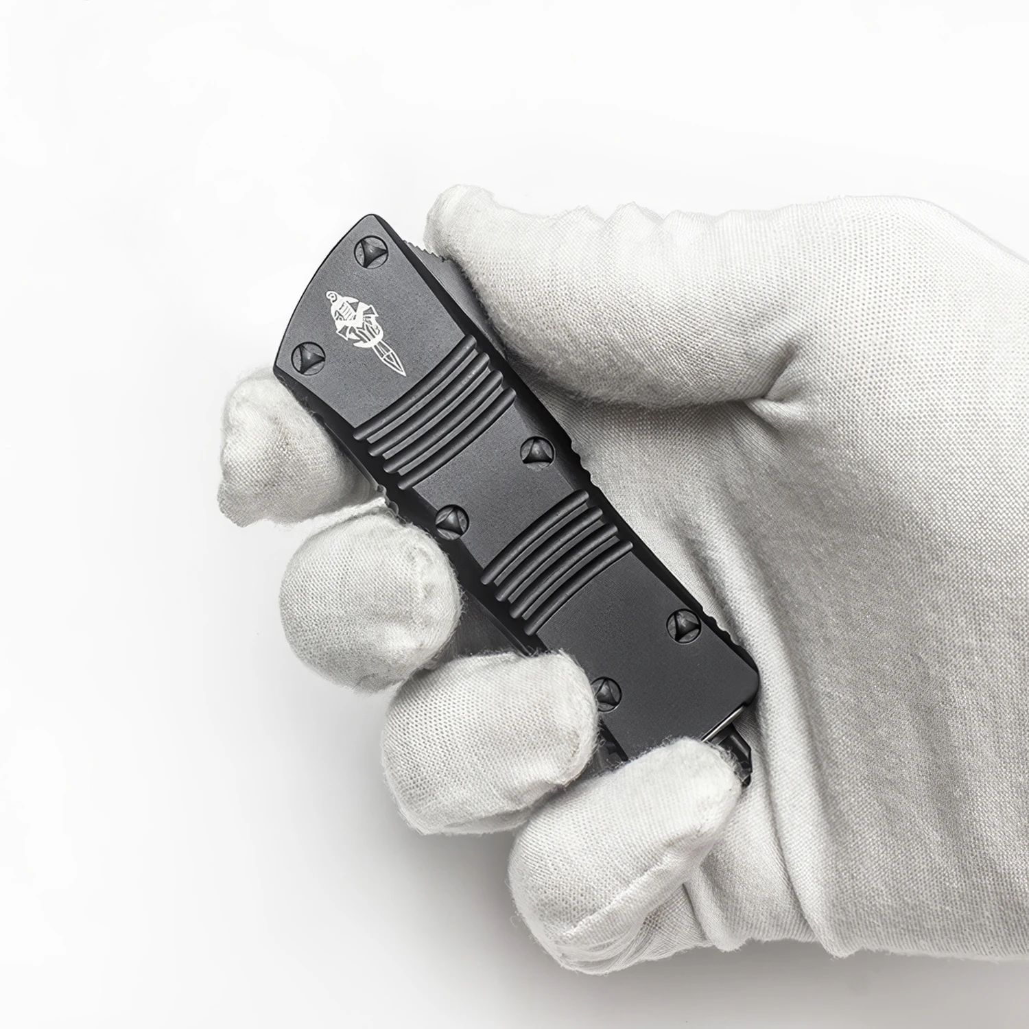 مايكرو تك ميني التنين دمشق الصلب سكين التكتيكية في الهواء الطلق الدفاع عن النفس سكين جيب سبائك الألومنيوم مقبض OTF سكين