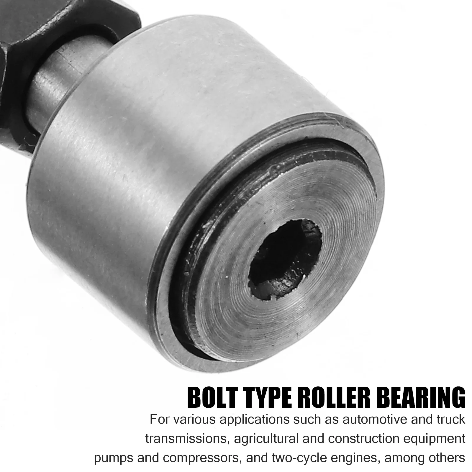 

4pcs Bolt-Type Needle Roller Bearing Durable Steel Cam Follower For Heavy Duty Track Follower Radial Load Bearing