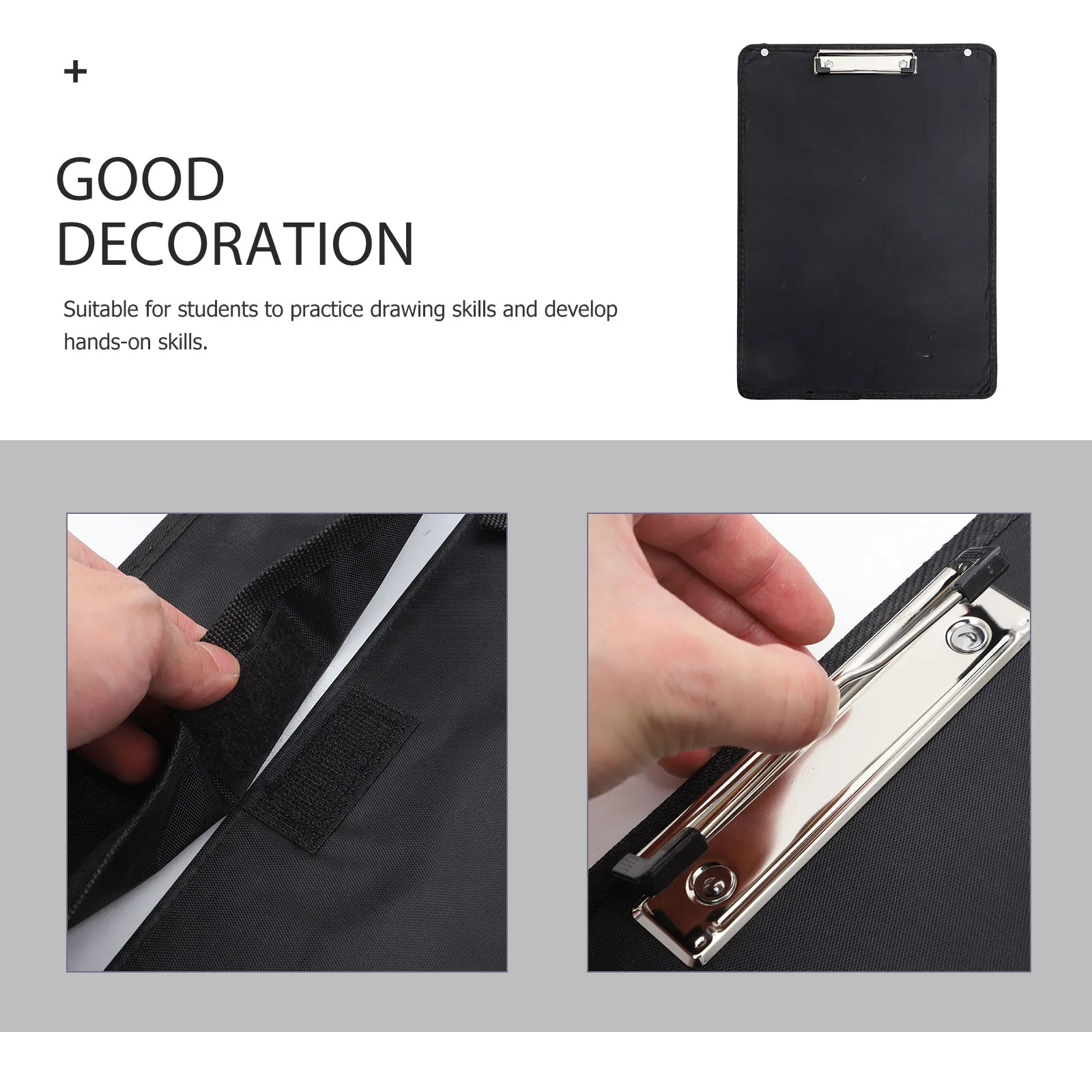 

Waterproof Sketch Board Drawing Clip Board Black Shoulder Bag Portable Art Supplies Grip Smooth Surface for Sketching