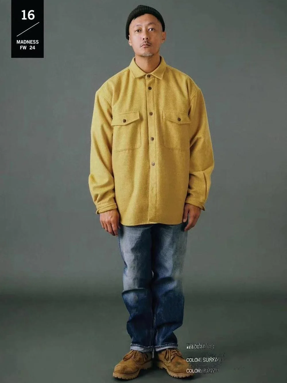 

Джинсы MADN Red Ear Denim 24AW в японском стиле, с эффектом потертости, состаренной ткани, с масляными пятнами, молодежные, свободные, прямые, трубчатые