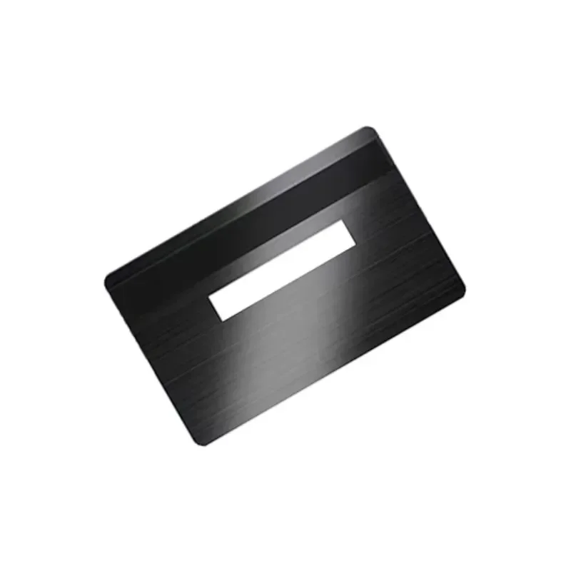 Tarjeta de crédito de metal en blanco con grabado láser colorida con ranura para chip 4442 4428 y banda magnética