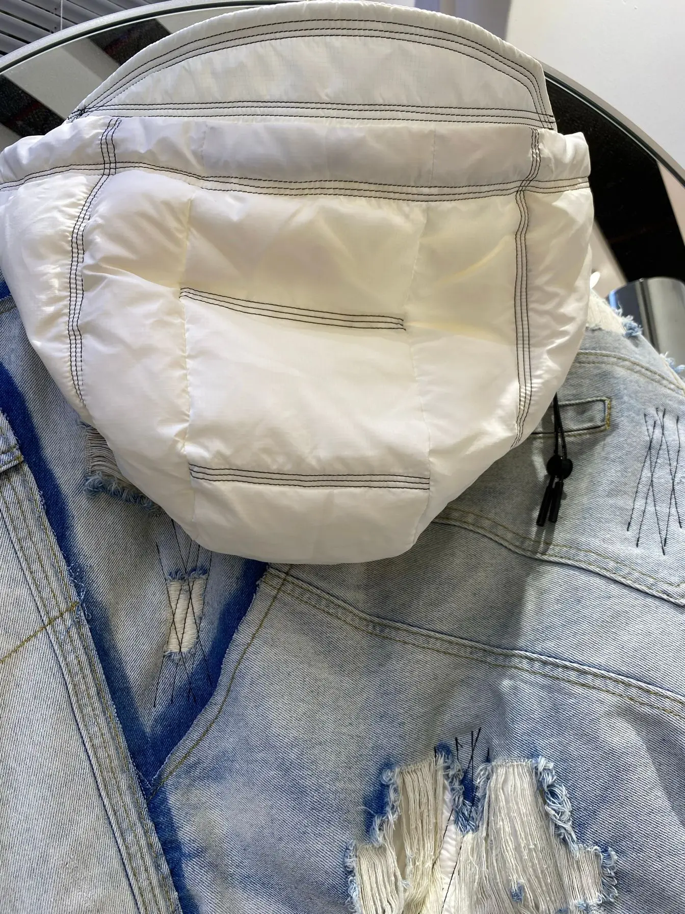 حجم كبير كاوبوي سميكة الأبيض بطة أسفل سترة تقسم سترة الشتاء عالية الجودة موضة هوديي الربط معطف فضفاض منتفخ المرأة